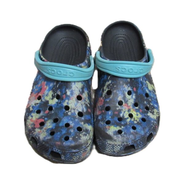 Color Splotch Crocs J6 M6 W8 Wide - Picture 2 of 7